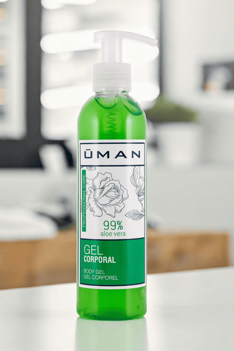 Uman - Aloë Vera Gel - Verkoelende Gel - 250ml. Verkoelende gel voor na IPL- en Laserbehandelingen.