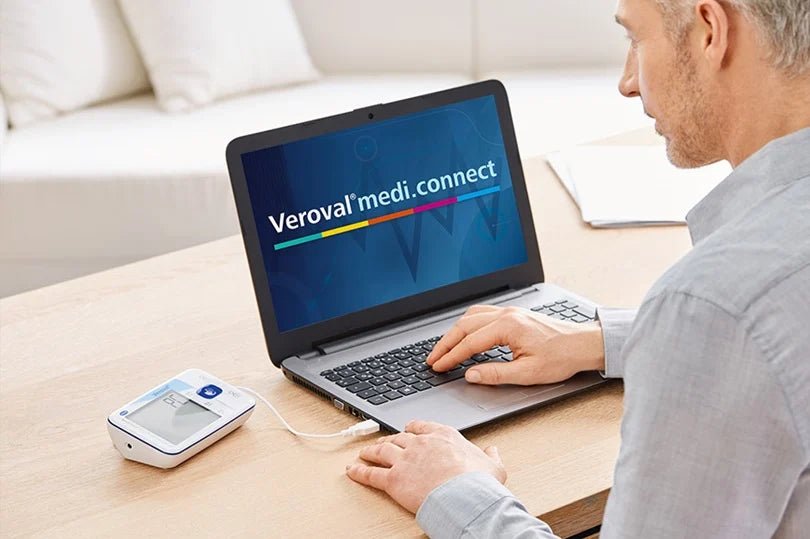 Veroval Duo Control - bovenarmbloeddrukmeter - maat L - 32-42cm - Bloeddruk correct meten, zelfs bij hartritmestoornissen.