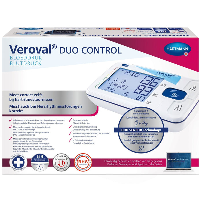 Veroval Duo Control - bovenarm bloeddrukmeter - Betrouwbare bloeddrukmeter voor correcte metingen
