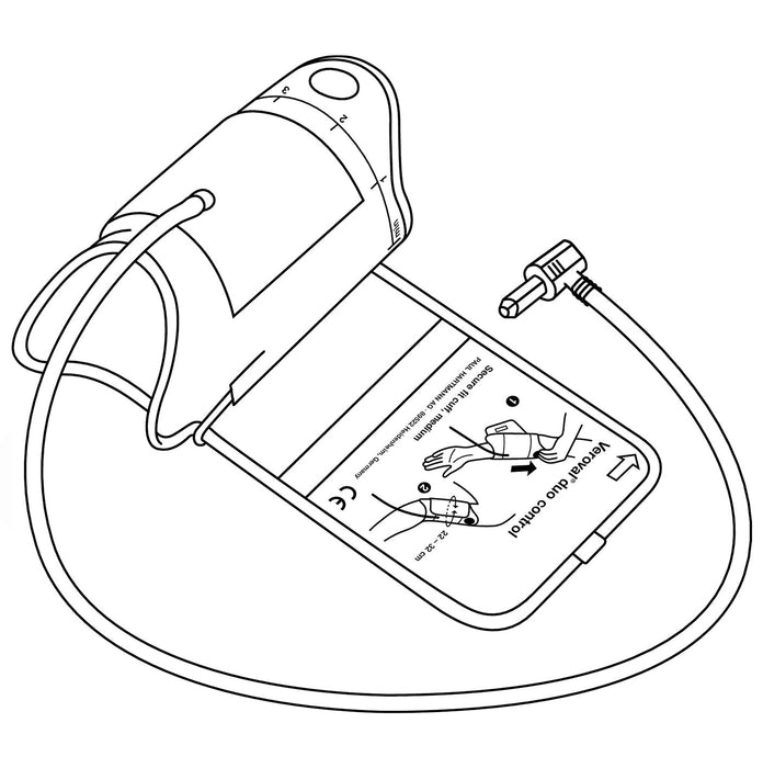 Veroval Duo Control - bovenarmbloeddrukmeter - maat L - 32-42cm - Bloeddruk correct meten, zelfs bij hartritmestoornissen.