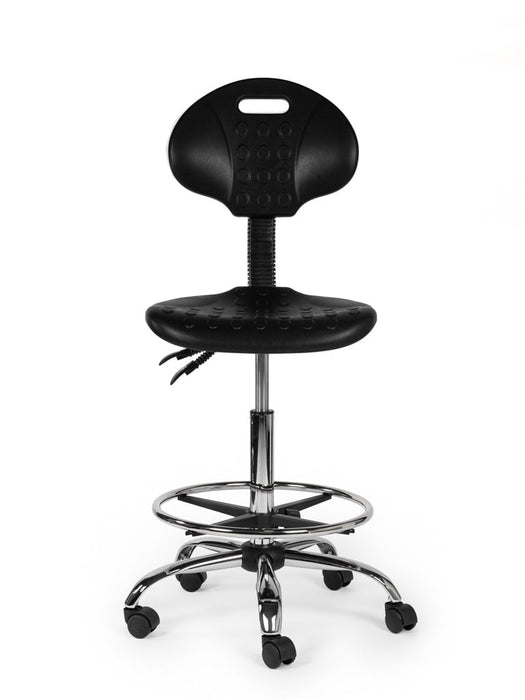 Werkstoel Zwart met Voetring Standaard