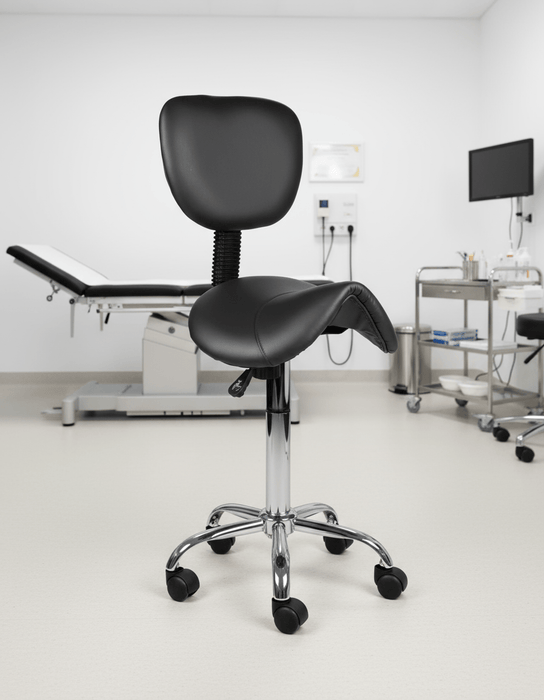 Zadelkruk met rugleuning - Standaard - Zwart - KS Medical Group