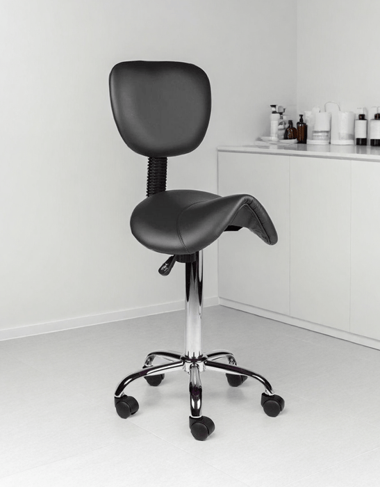 Zadelkruk met rugleuning - Standaard - Zwart - KS Medical Group