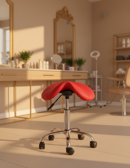 Ergonomische Zadelkruk - Rood - Laag model