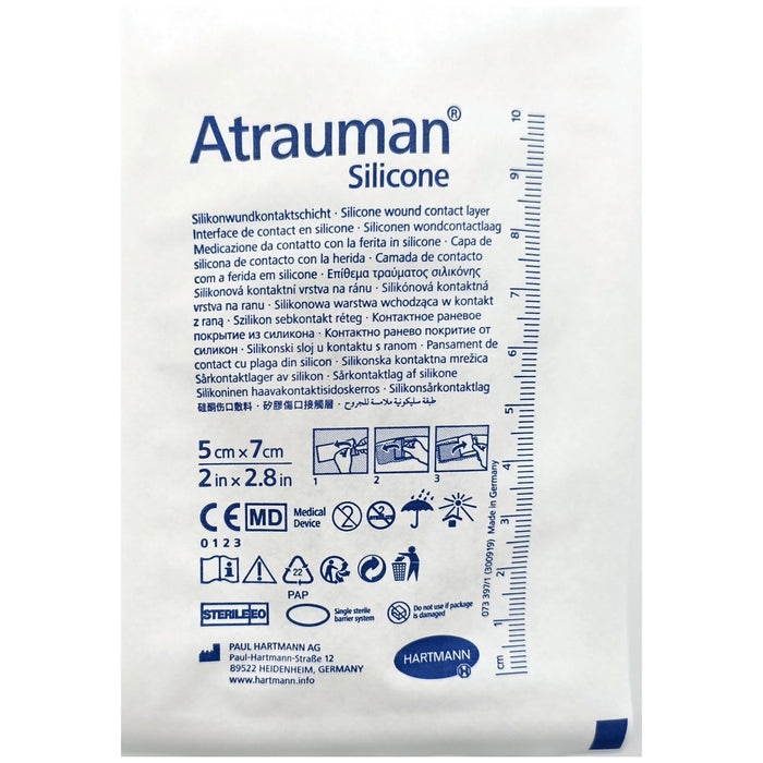 Atrauman Silicone wondcontactlaag steriel per 5 verpakt
