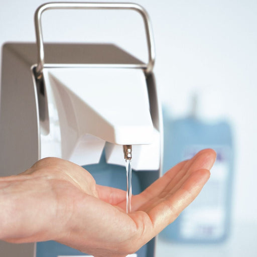 Touchless alluminium dispenser voor 350 / 500ml flacons