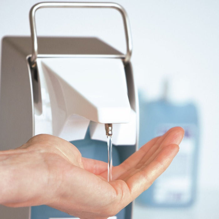 Touchless alluminium dispenser voor 350 / 500ml flacons