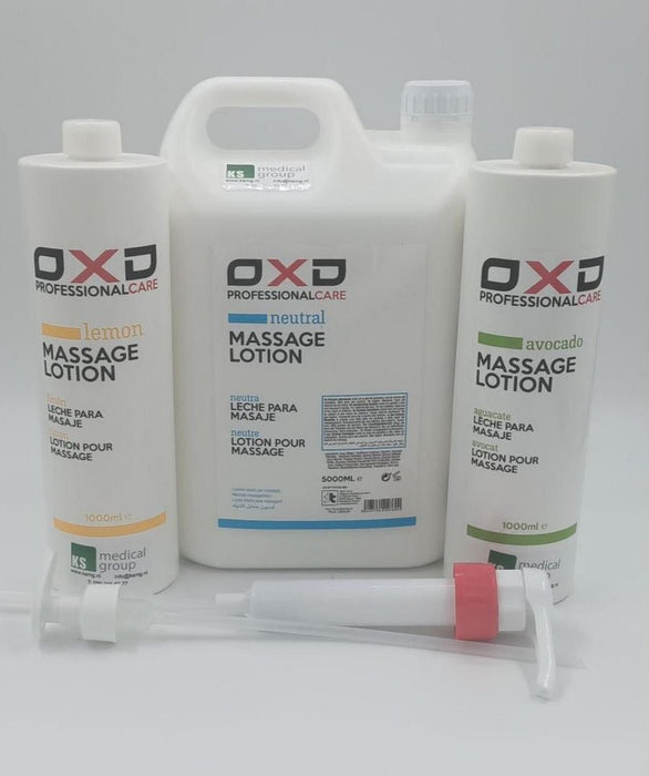 OXD Professional Care - Massage Lotion - Lemon 5000ml - KS Medical Group - Frisse, verzorgende lotion voor professioneel gebruik. Huidvriendelijk en effectief, geschikt voor gebruik in fysiotherapie of wellness en sport massage.