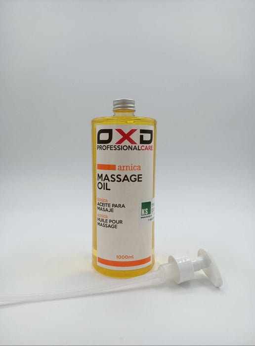 OXD Professional Care - Professionele Massage Olie - Arnica - 1000ml - OXD Professionele massageolie met arnica, 1000ml fles – ideaal voor sportmassage, spierherstel en fysiotherapie – hoogwaardige massage olie voor professioneel gebruik.