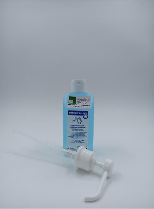 Sterillium MED Handdesinfectie 500ml met doseerpomp. Handdesinfectie kopen doe je bij KS Medical Group. Desinfectiemiddel voor de handen.
