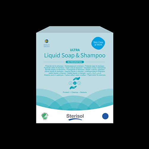 Sterisol ULTRA Vloeibare Zeep & Shampoo, 2,5L, Swan Label