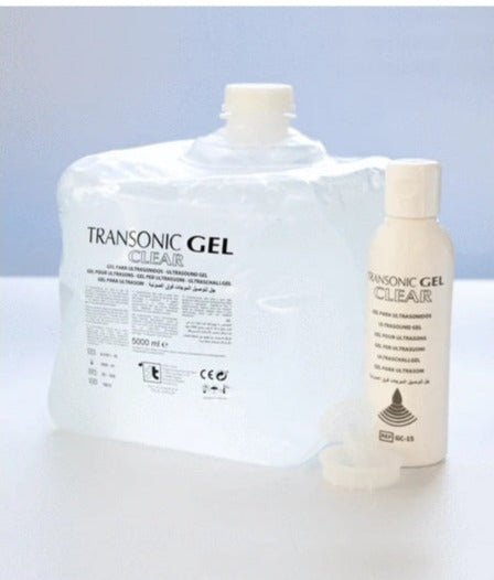 Transonic Ultrasound Gel - Clear - 5000ml - Normaal. Transparante huidvriendelijke contactgel voor IPL & Laserbehandelingen en echografie. Contactgel kopen doe je bij KS Medical Group.